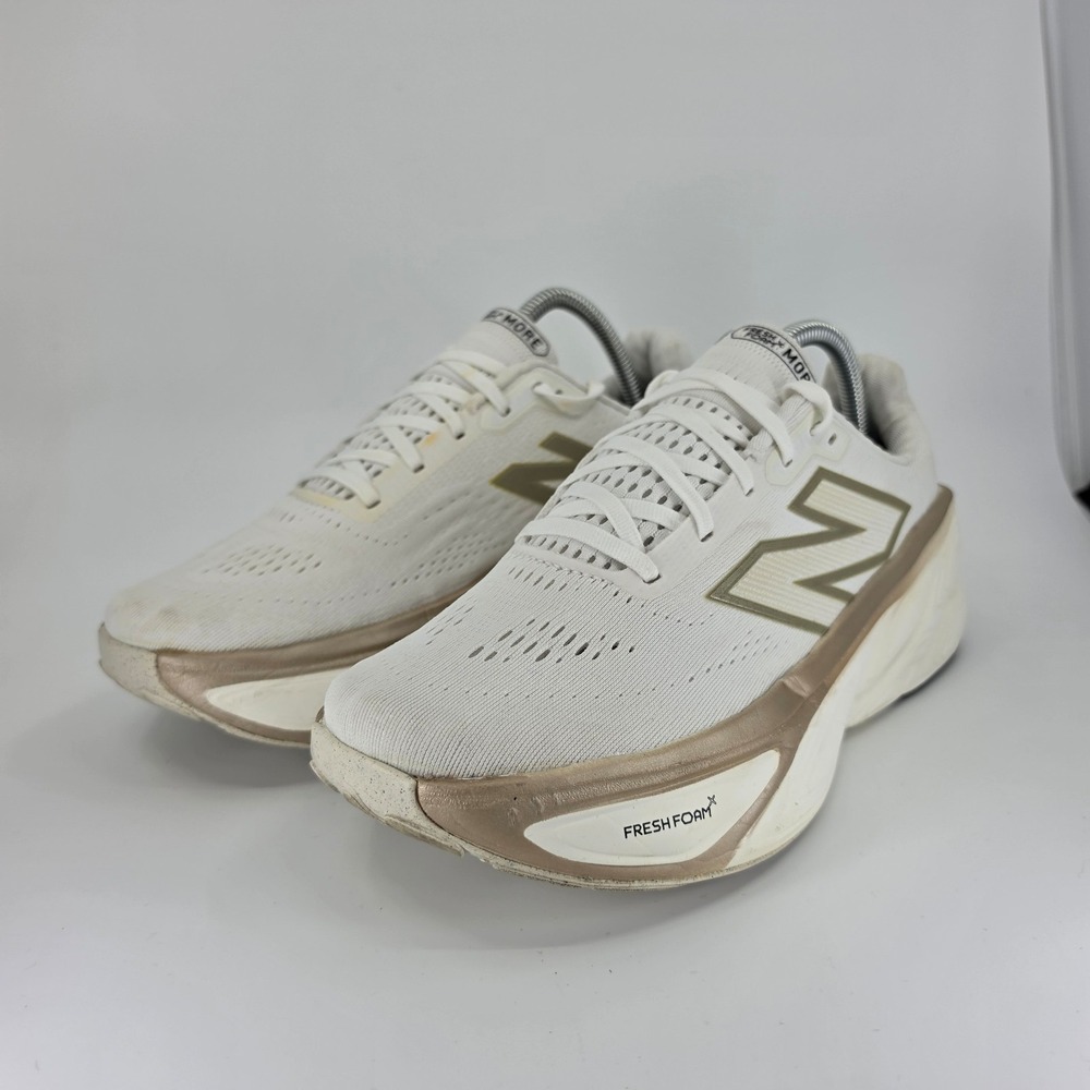 New Balance Running Shoes Womens Size 10 Mens 8.5 Fresh Foam X More v5 White Sea - Picture 3 of 11
